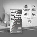 HealthAid Magnesium Orotate 500 mg Tablets | Grocsy
