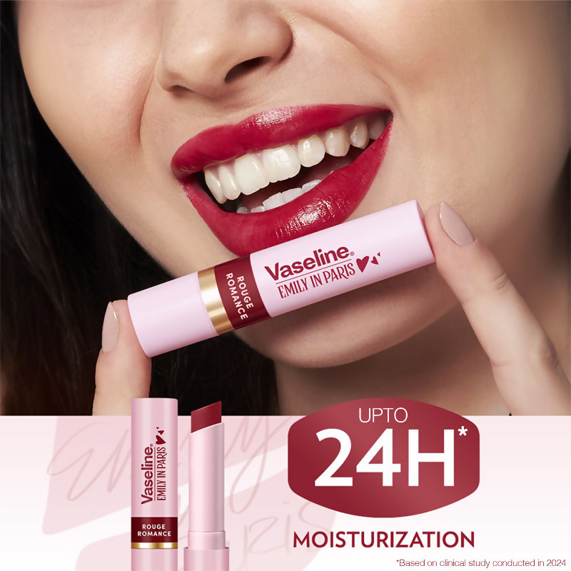 Vaseline Emily In Paris Tinted Lip Balm Stick - Rouge Romance | Grocsy