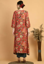 Joban Fashion Red Maslin Kurta Set | Grocsy