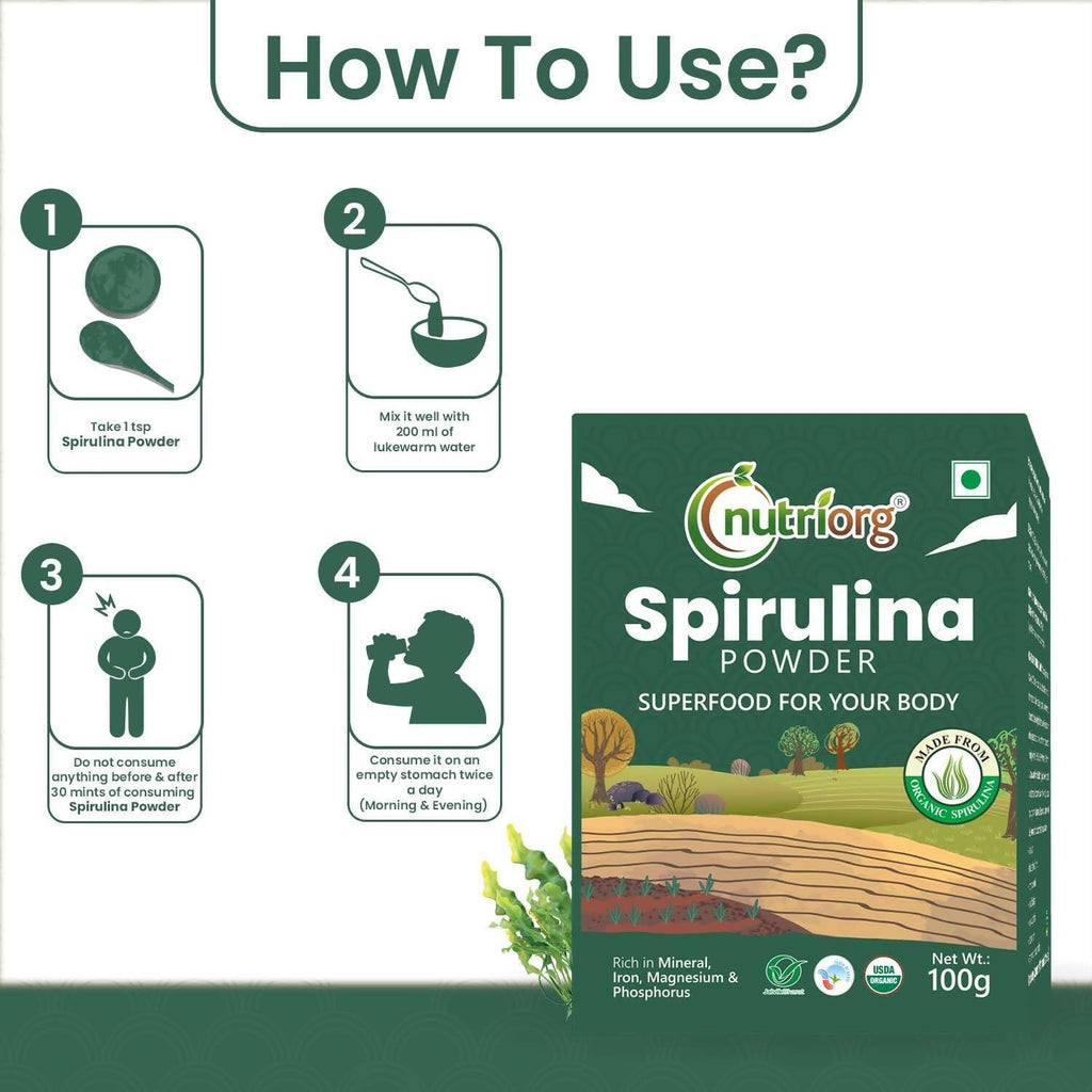 Nutriorg Spirulina Powder | Grocsy