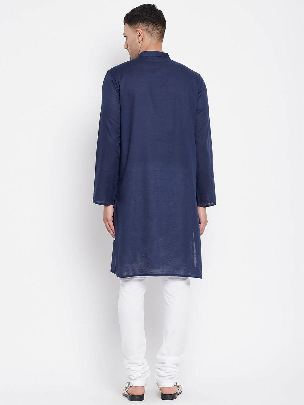 Even Apparels Blue Color Rayon Men's Kurta With Band Collar | Grocsy