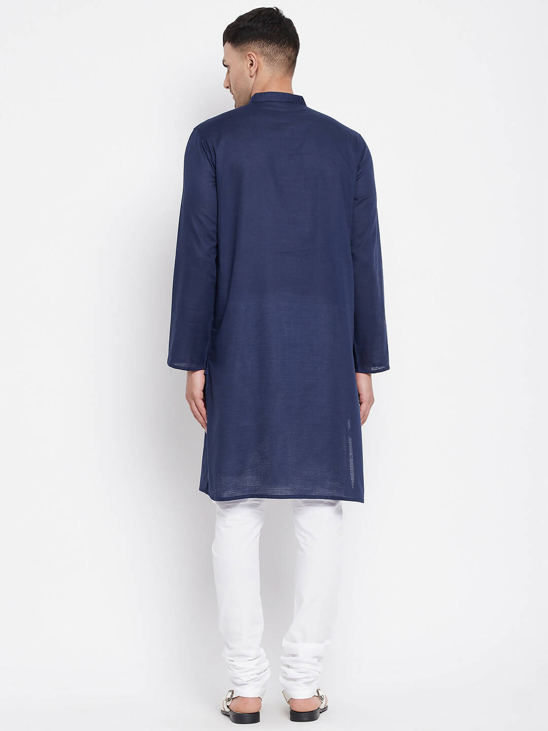 Even Apparels Blue Color Rayon Men's Kurta With Band Collar | Grocsy