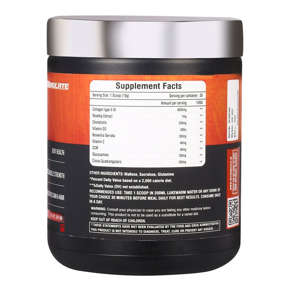 Reformulate Colla Gen Powder Peptides With Hadjod & Vitamin D3 I Joint Health I Boosts Muscle Strength I Beautifies Skin & Hair I Orange | Grocsy