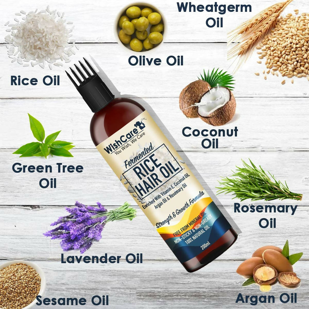 Wishcare Fermented Rice Hair Oil | Grocsy
