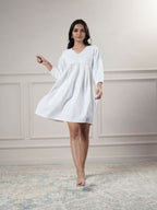 Joban Fashion Women's White Short Dress | Grocsy