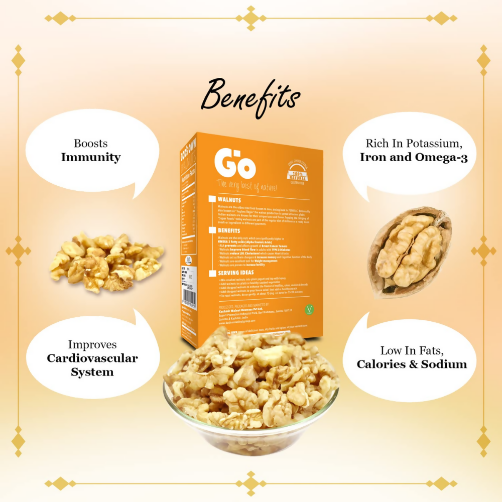 Go Organic Light Broken Walnut Kernels | Grocsy