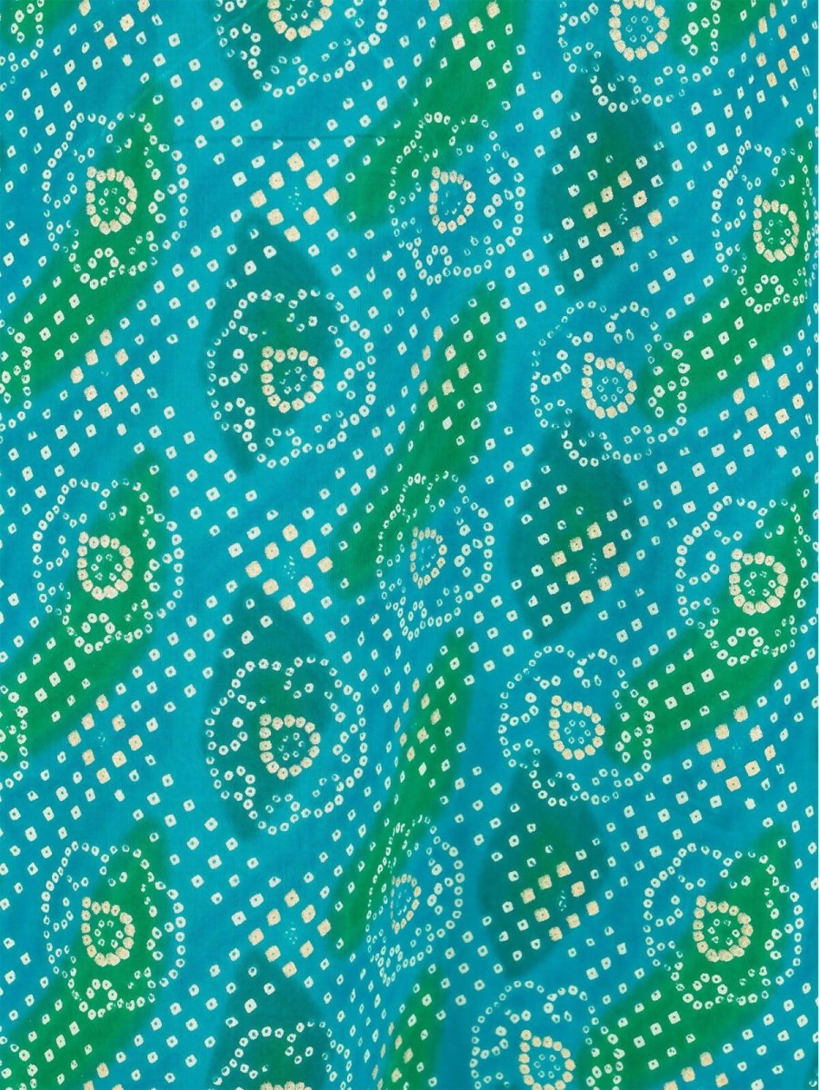 Aramya Straight Soft Cotton Bandhani Print Women's Kurta - Blue | Grocsy