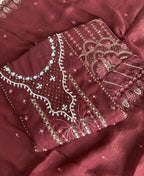 KC Red Pakistani Crunchy Silk Heavy Salwar Kameez For Women | Grocsy