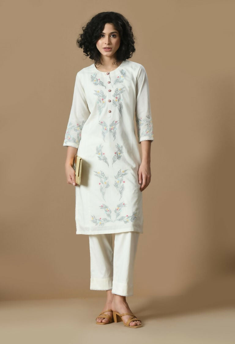 Joban Fashion White Cotton Kurta Set | Grocsy