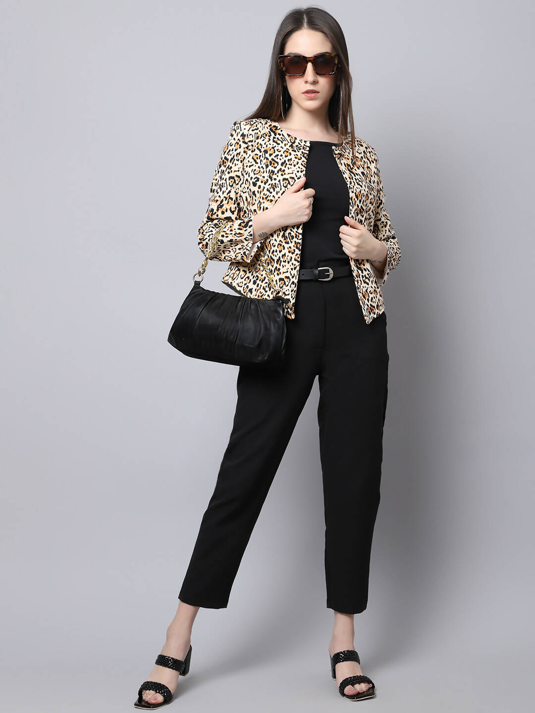 Even Apparels Multi 100% Viscose Open Front Statement Women's Jacket | Grocsy