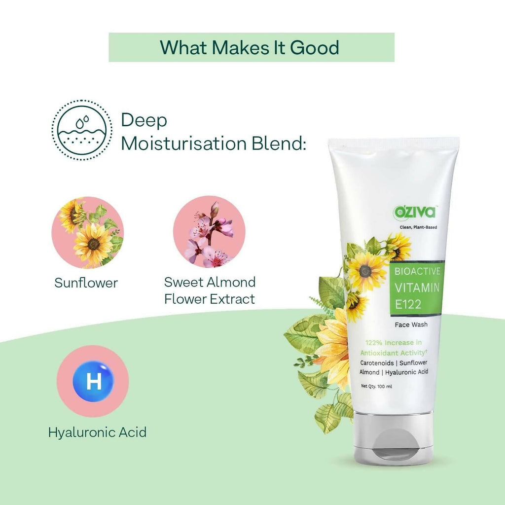 OZiva Bioactive Vitamin E122 Face Wash | Grocsy