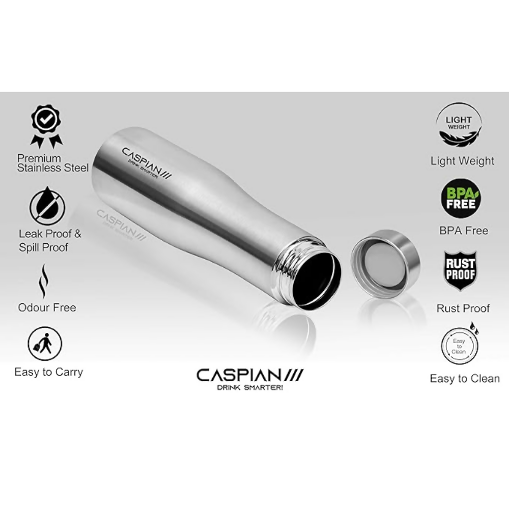 CASPIAN /// Aqua Stainless Steel Water Bottle | Grocsy