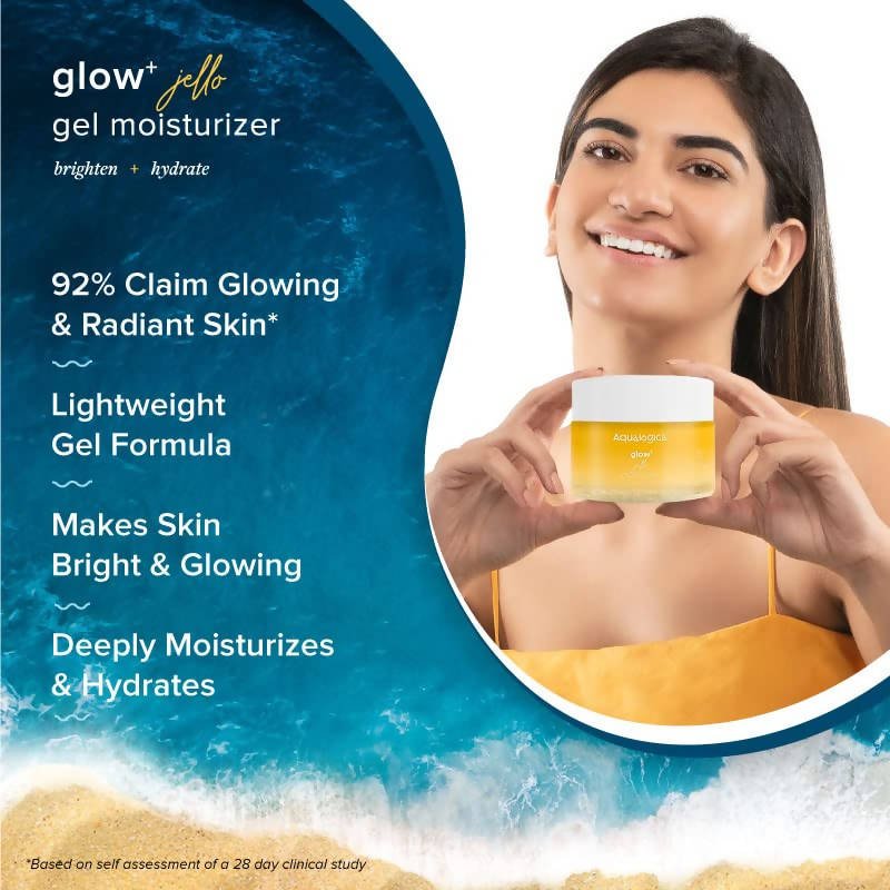 Aqualogica Glow+ Jello Moisturizer With Vitamin C & Papaya, Brightens & Hydrates | Grocsy