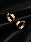 NVR Men's Rose Gold Plated Hoop Earrings | Grocsy