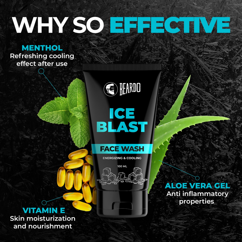 Beardo Ice Blast Face Wash | Grocsy