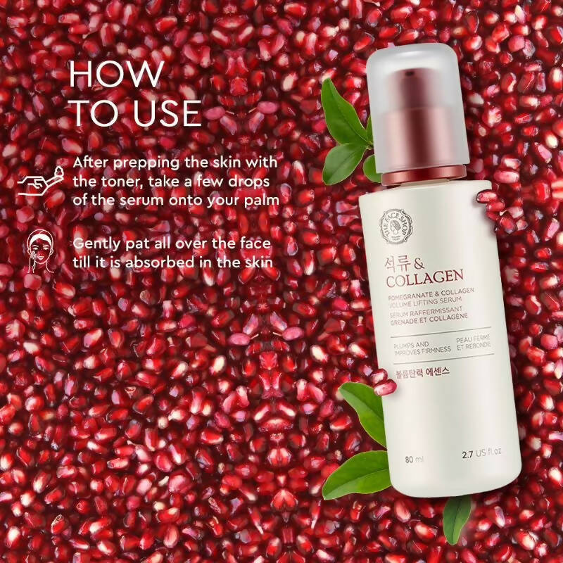 The Face Shop Pomegranate & Collagen Volume Lifting Serum - Korean Skincare | Grocsy