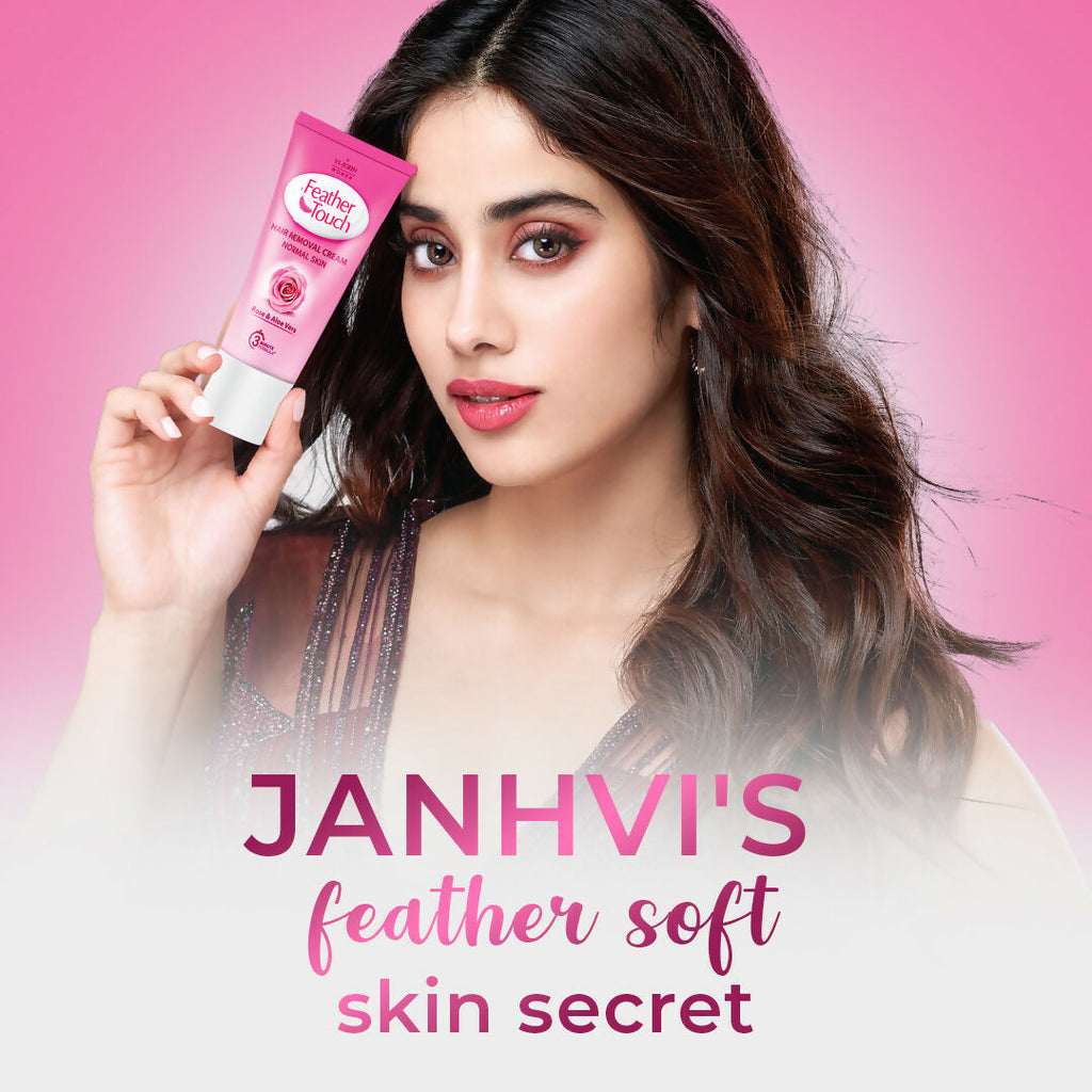 VI-JOHN Feather Touch Rose & Aloevera Hair Removal Cream for Women for Normal Skin, Suitable for Legs, Underarms, Bikini Line, Arms | Grocsy