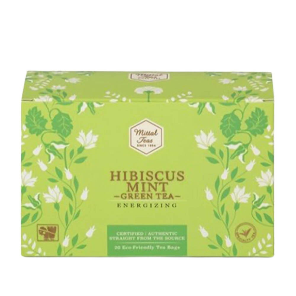 Mittal Teas Hibiscus Mint Green Tea - Eco Friendly Bags | Grocsy