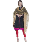 A R Silk Dark Golden Color Orgenza Flower Mirror Dupattas and Chunnis | Grocsy