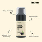 Inatur Charcoal Foaming Face Wash | Grocsy