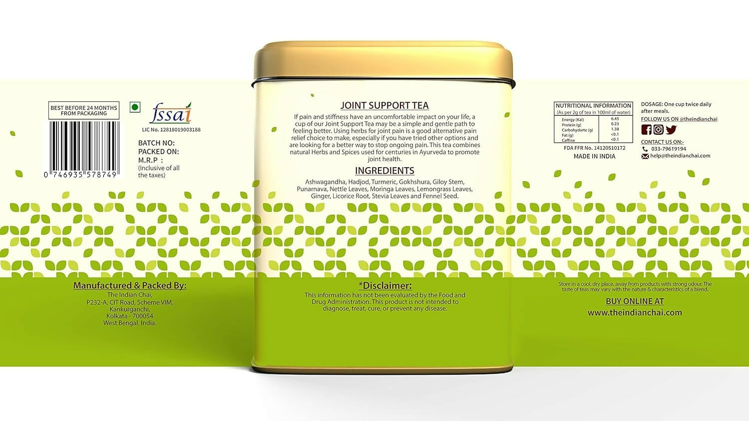 The Indian Chai - Joint Support Tea | Grocsy