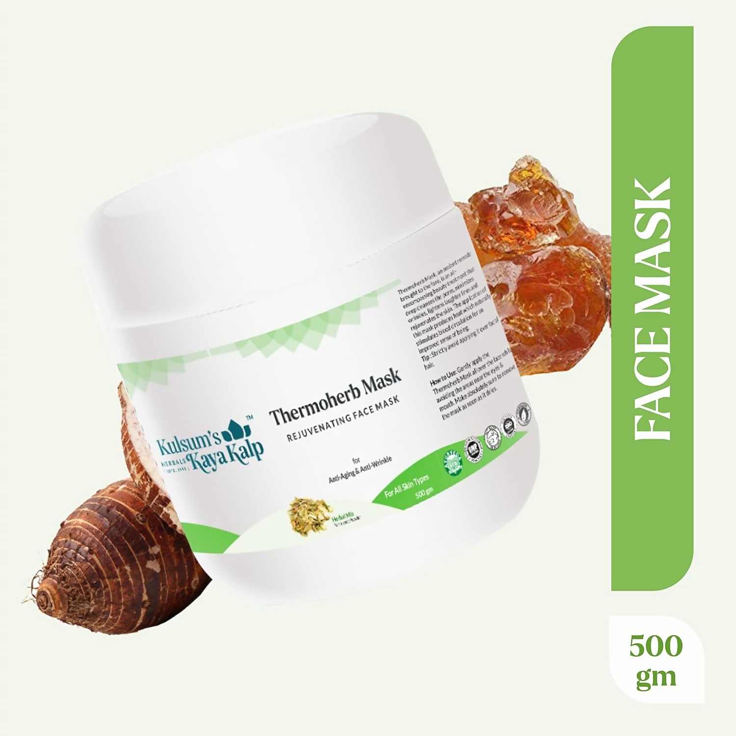 Kulsum's Kaya Kalp Thermoherb Mask For Anti-Aging & Anti-wrinkle | Grocsy