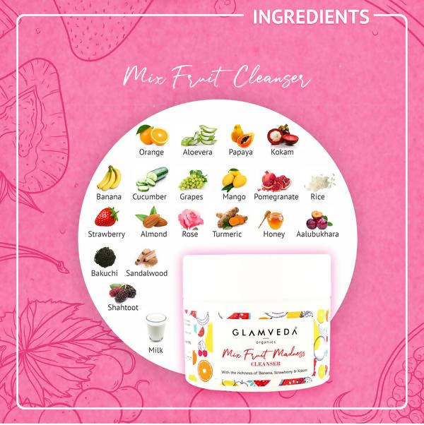 Glamveda Mix Fruit Madness Cleanser | Grocsy