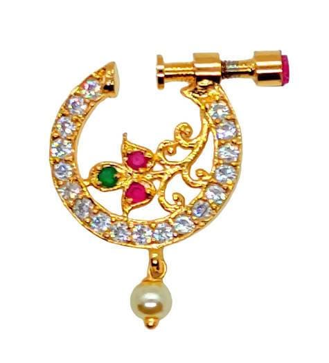 Multicolor Designer Floral Nose Ring | Grocsy