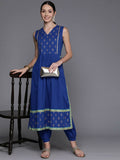Ahalyaa Women's Traditional wear Kurta Set - Indigo blue | Grocsy
