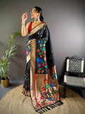 Joban Fashion Red Motifs Paithani Sarees | Grocsy