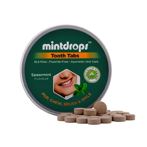 Mintdrops Premium Tooth Tabs - Spearmint Flavour | Grocsy
