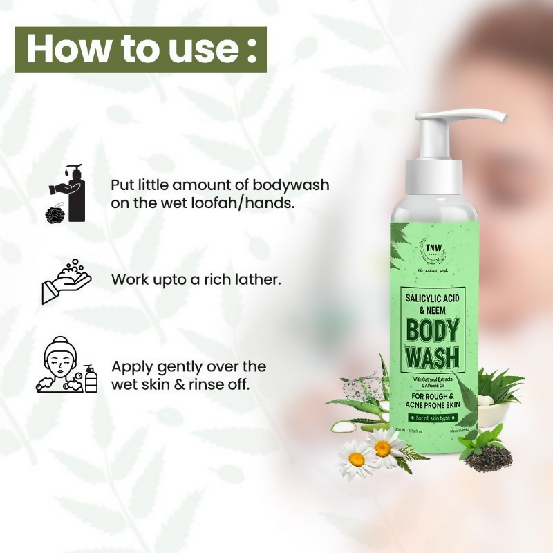 The Natural Wash Salicylic Acid & Neem Body Wash | Grocsy