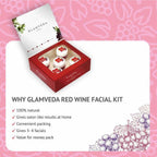 Glamveda Red Wine Advance Anti Ageing Facial Kit - Limited Time Offer | Grocsy