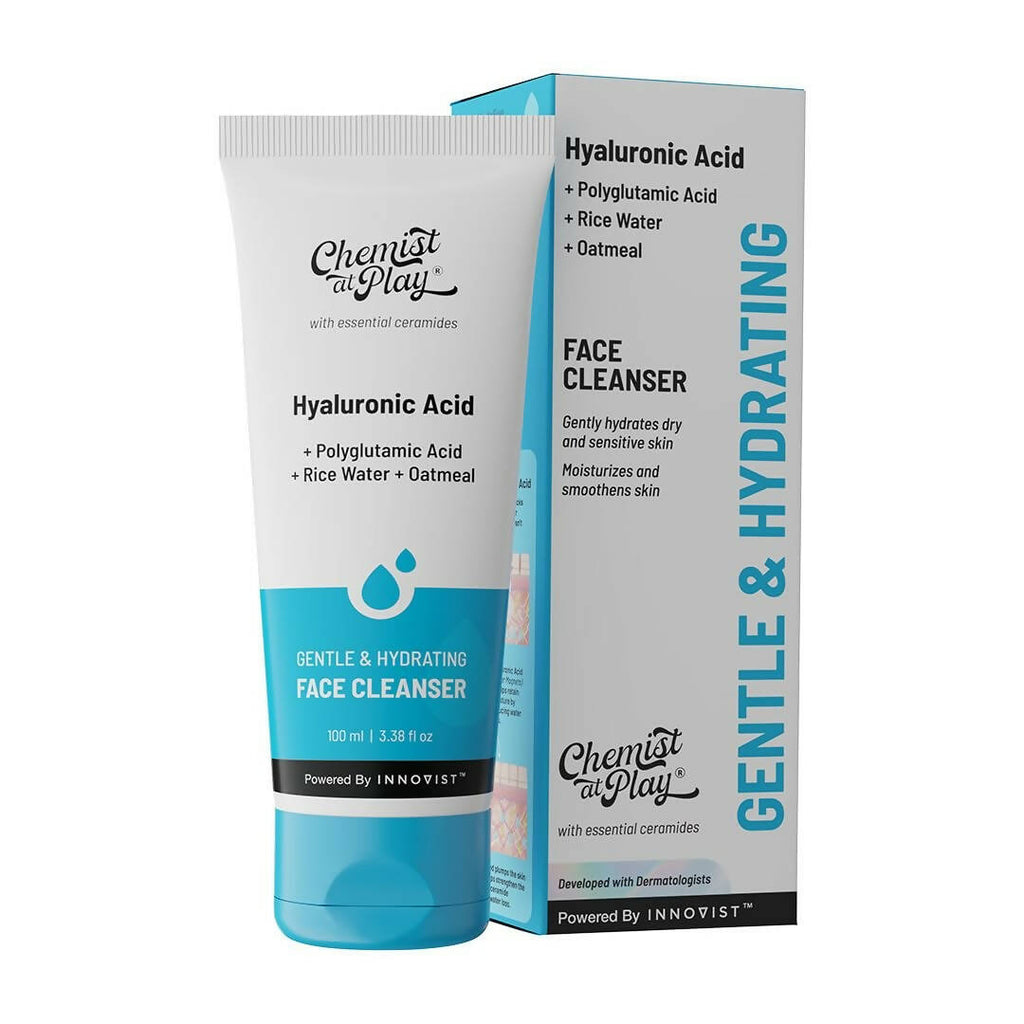 Chemist at Play Gentle & Hydrating Face Cleanser with Vitamin E, Rice Water & Oatmeal, Removes Excess Oil & Dirt | Grocsy