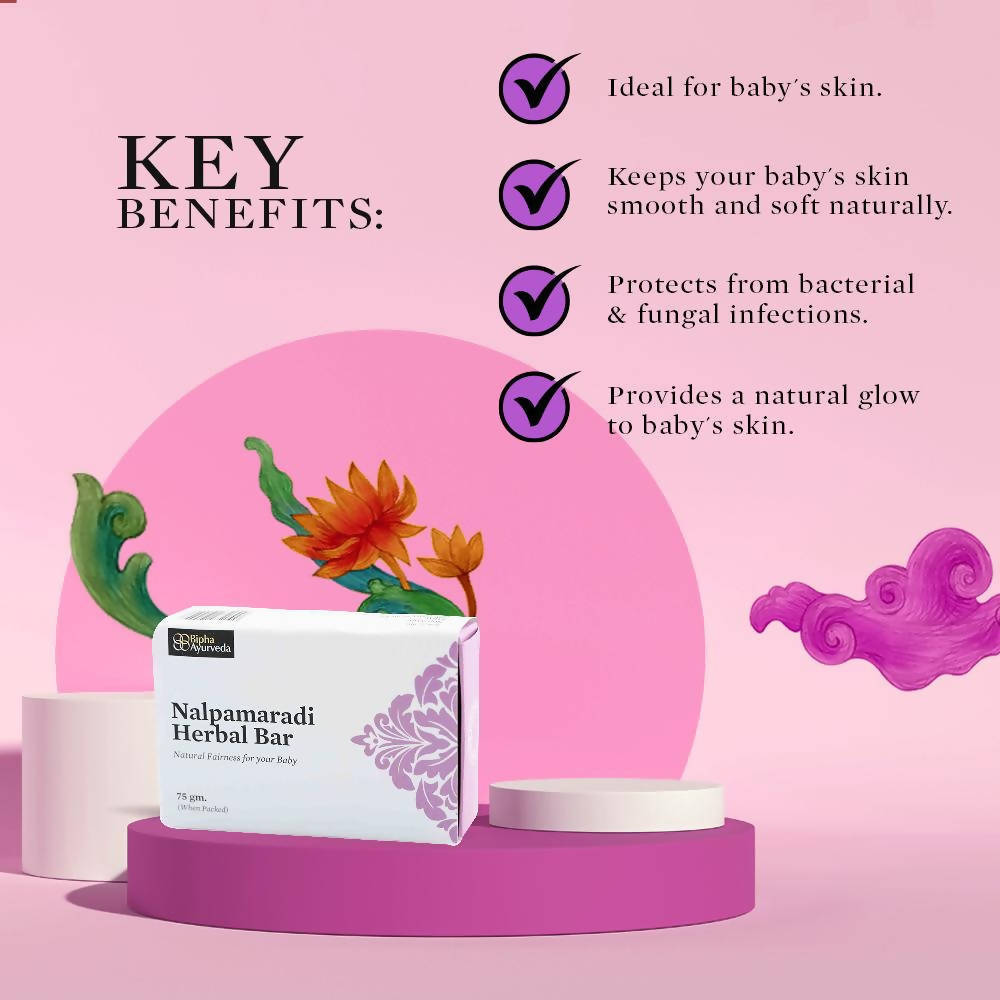 Bipha Ayurveda Nalpamaradi Herbal Bar For Kids | Grocsy