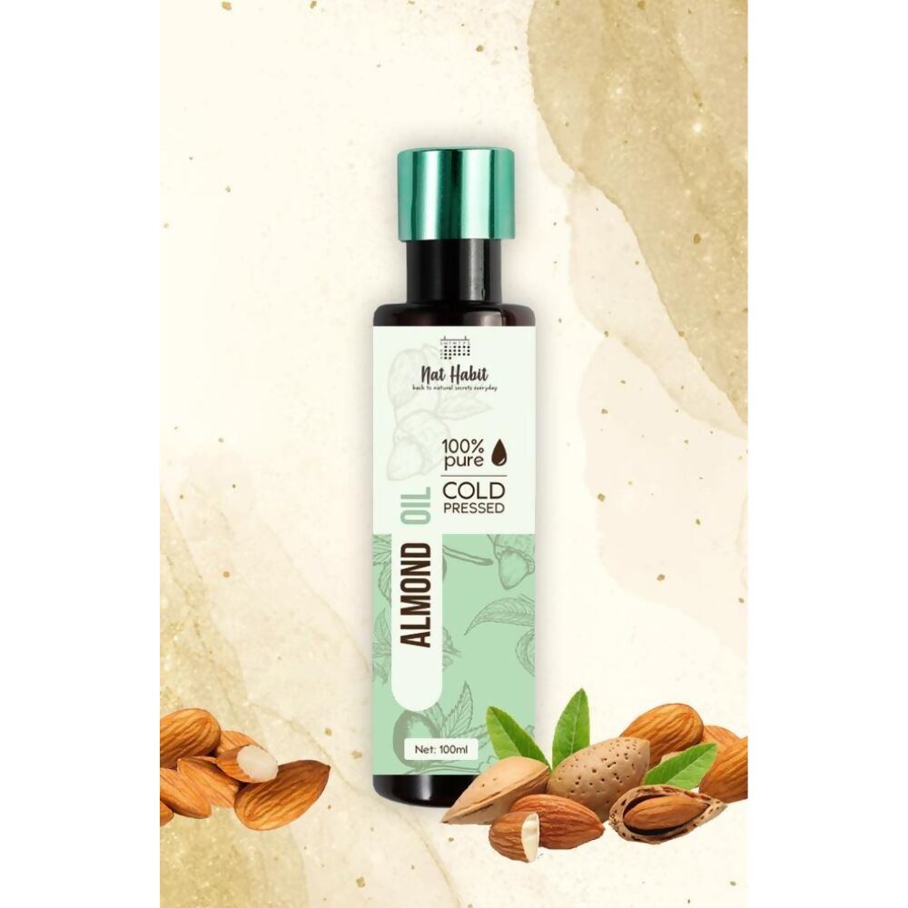 Nat Habit 100% Pure Cold Pressed Almond (Badam) Oil | Grocsy