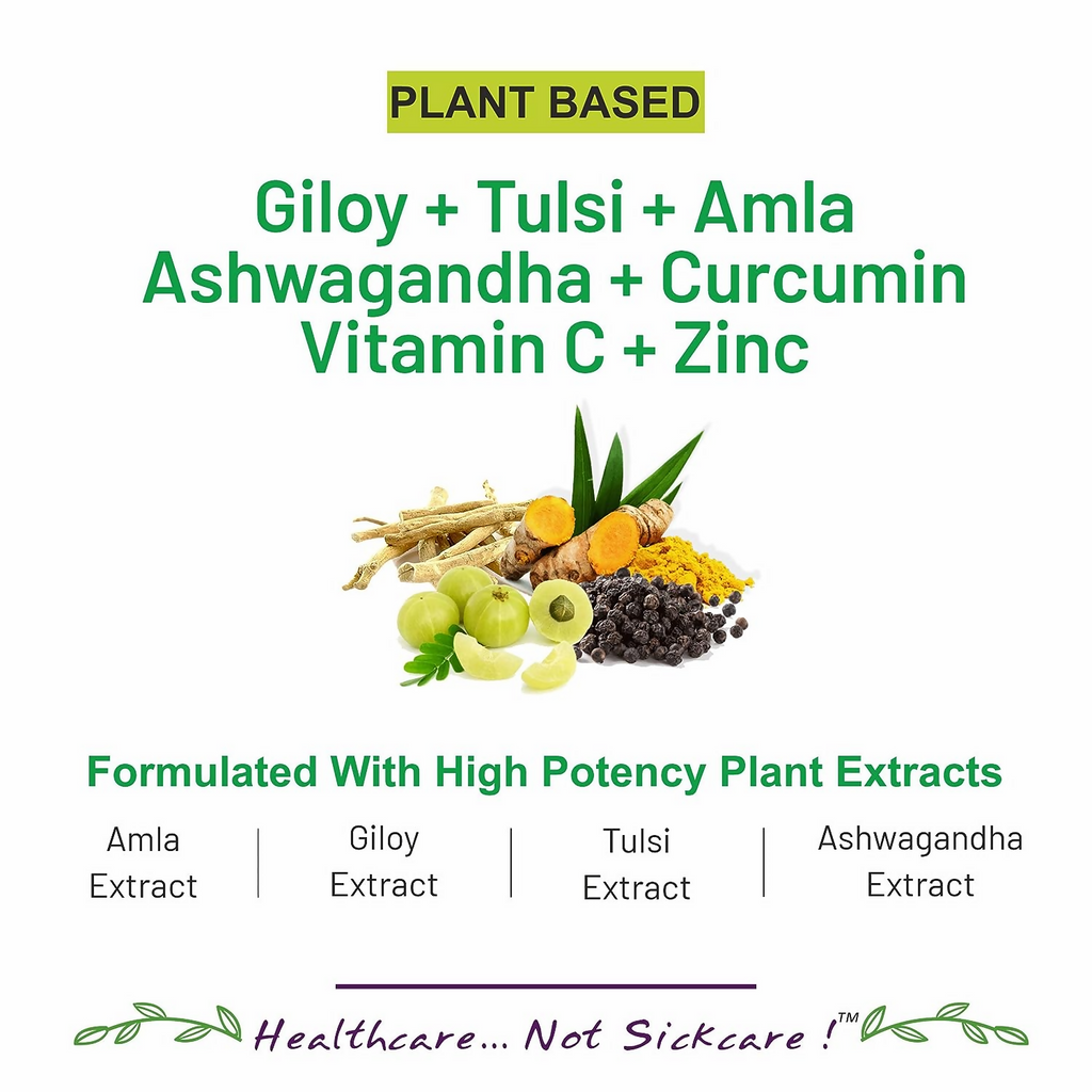 Bliss Welness Giloy Tulsi Amla Ashwagandha Curcumin Tablets | Grocsy
