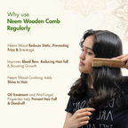 Pink Woolf Neem Wooden Comb for Men | Grocsy