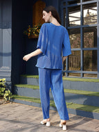Blue Crush Plain Top with Matching Bottom - Eesha | Grocsy