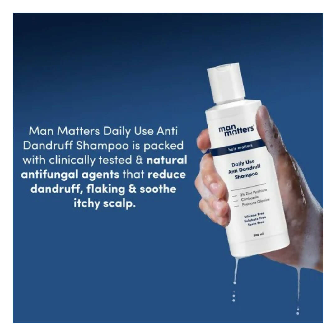 Man Matters Anti Dandruff Daily Use Shampoo, Reduces Dandruff, Flaking & Soothes Scalp Irritatio | Grocsy
