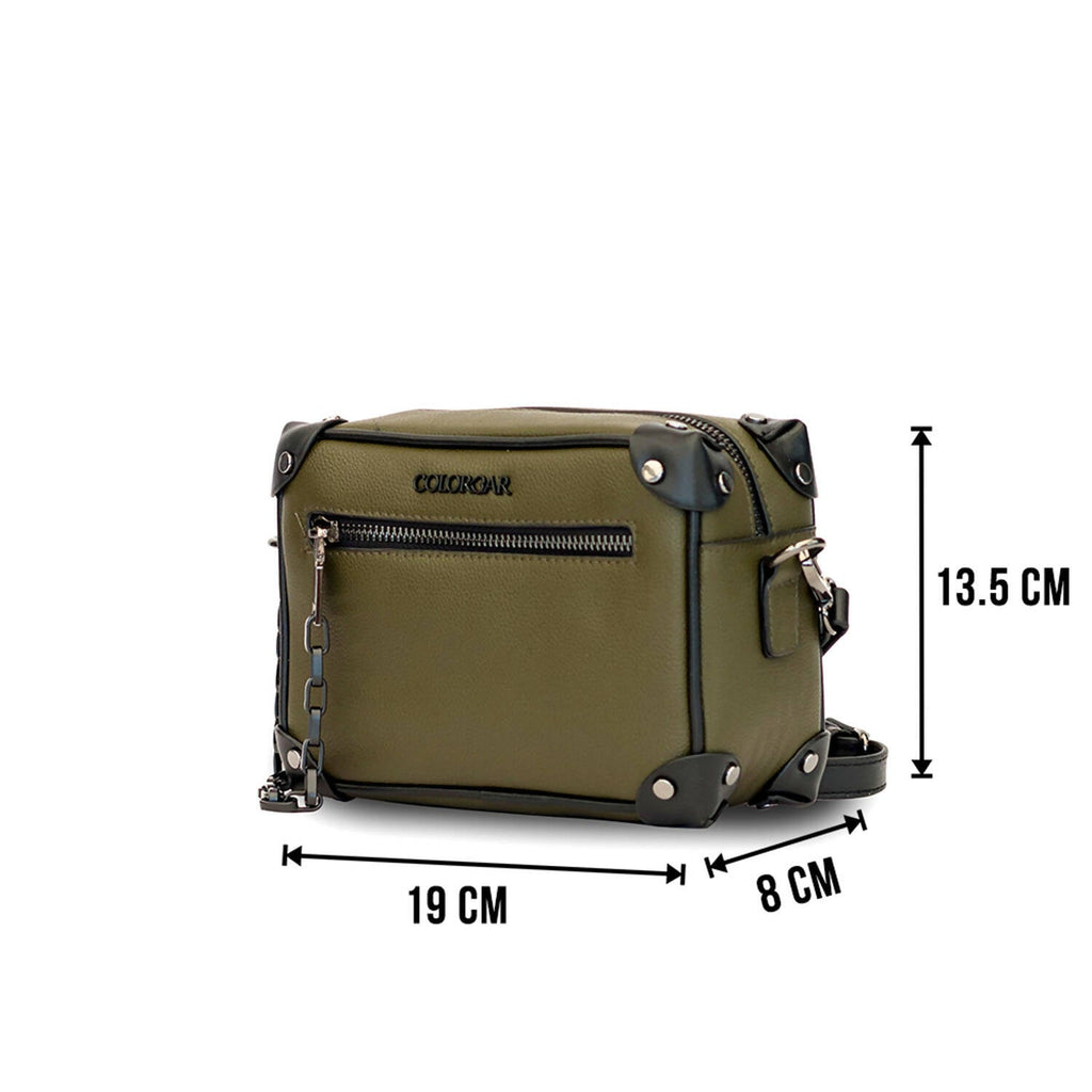 Colorbar Pouch The Classic Crossbody - Olive | Grocsy