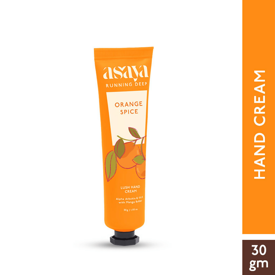 Asaya Orange Hand Cream Softens Dry, Rough Hands For Men & Women | Grocsy