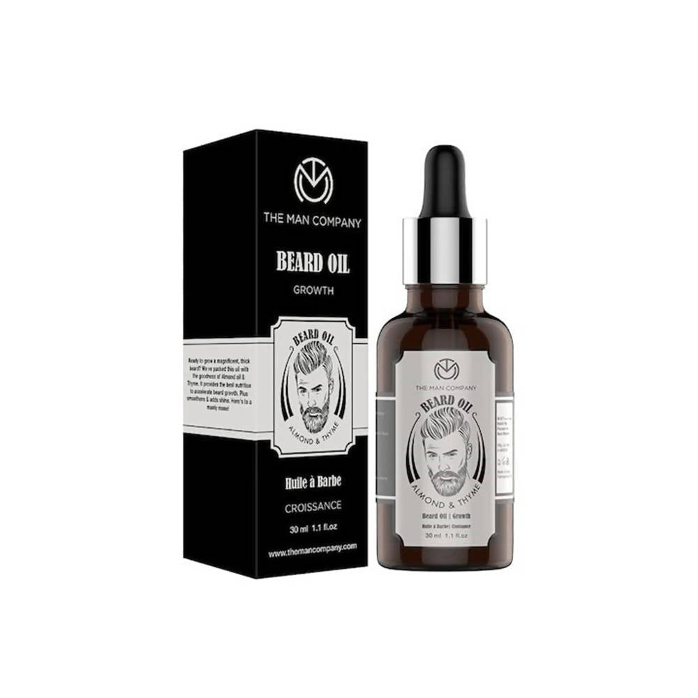The Man Company Beard Growth Oil With Almond & Thyme | Grocsy
