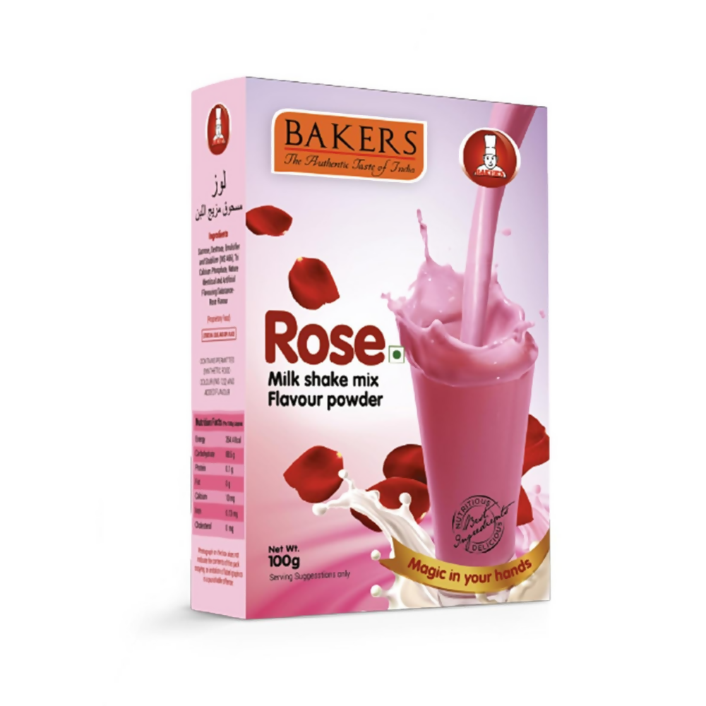 BAKERS Premium Milk Shake Mix - Vanilla, Rose, Pista & Strawberry | Grocsy
