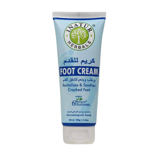 Inatur Foot Cream Revitalises & Soothes Cracked Feet | Grocsy