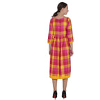 Kanoor Women's Multi Rayon Frock Style Kurti | Grocsy