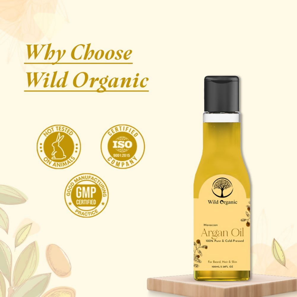 Wild Organic Cold Pressed Argan Hair Oil | Grocsy