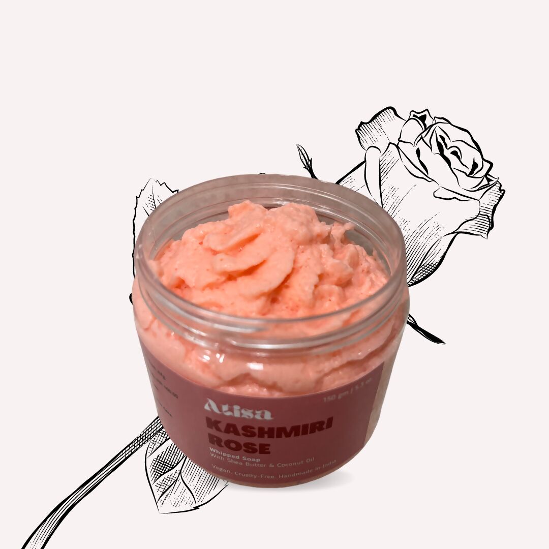 Atisa Kashmiri Rose Whipped Soap | Grocsy