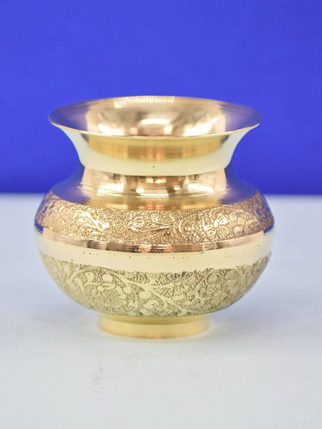 PujaNPujari Gold-Toned Brass Pooja Kalash Lota | Grocsy