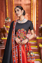 AI Fashion Red Art Silk Designer Navratri Lehenga Choli Collection | Grocsy